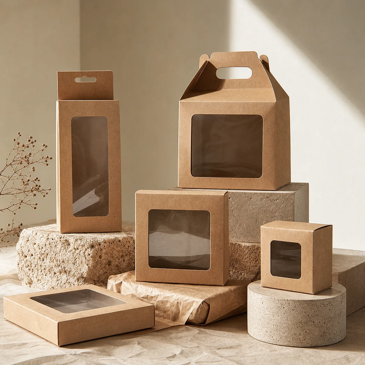 Auto-bottom cake box with a load-bearing floor