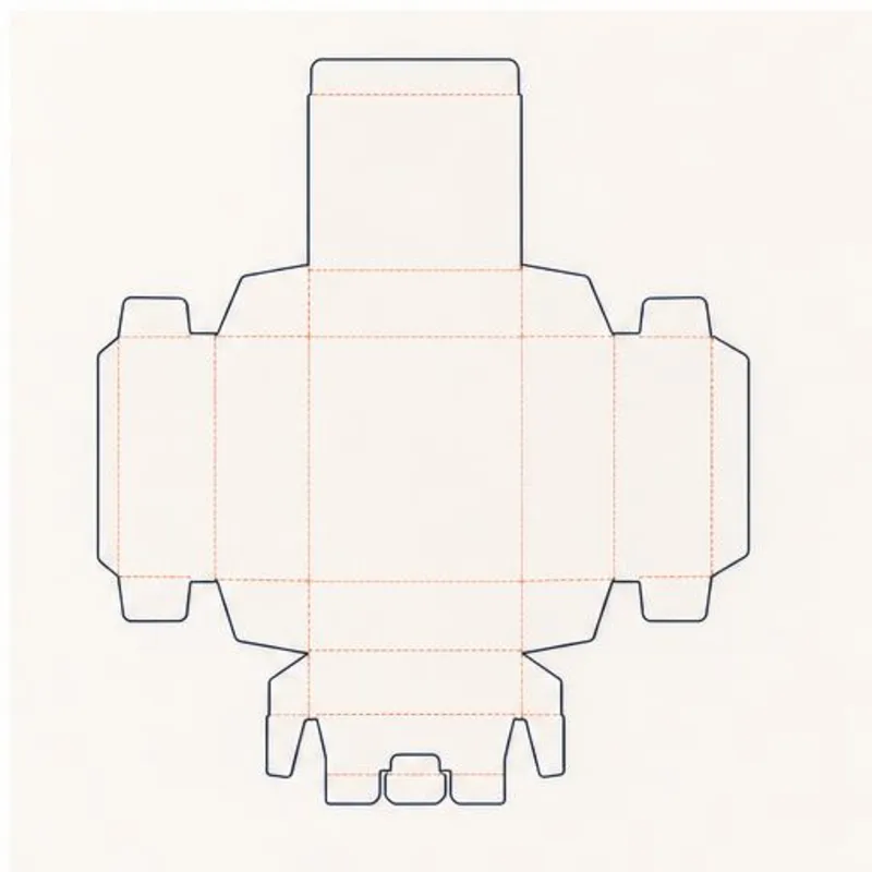 1-2-3 Bottom Display Lid Boxes — flat dieline layout with fold and cut lines