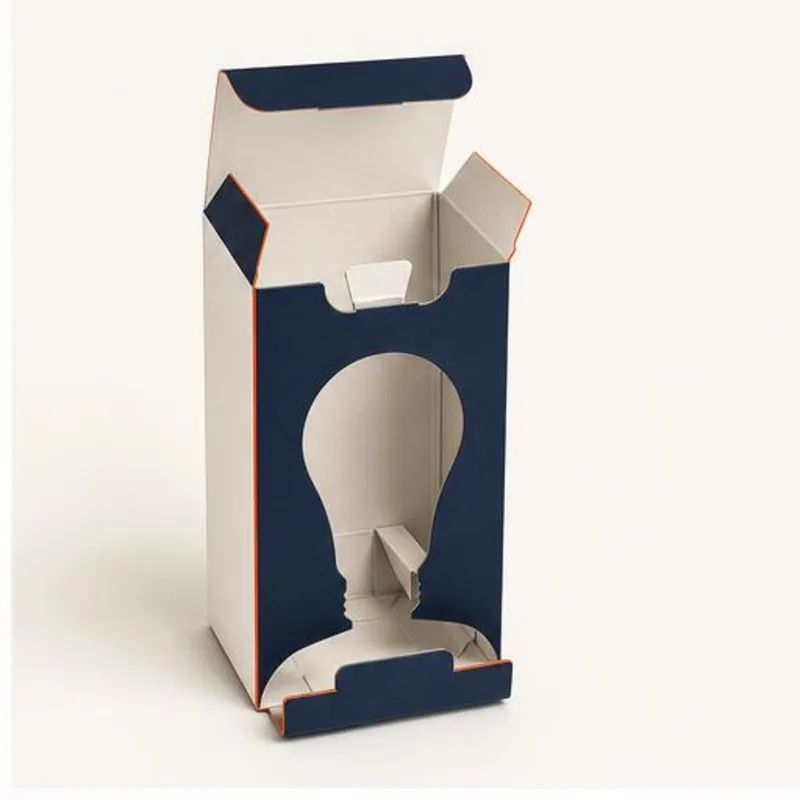 Die Cut Bulb Boxes — shown open to reveal the interior