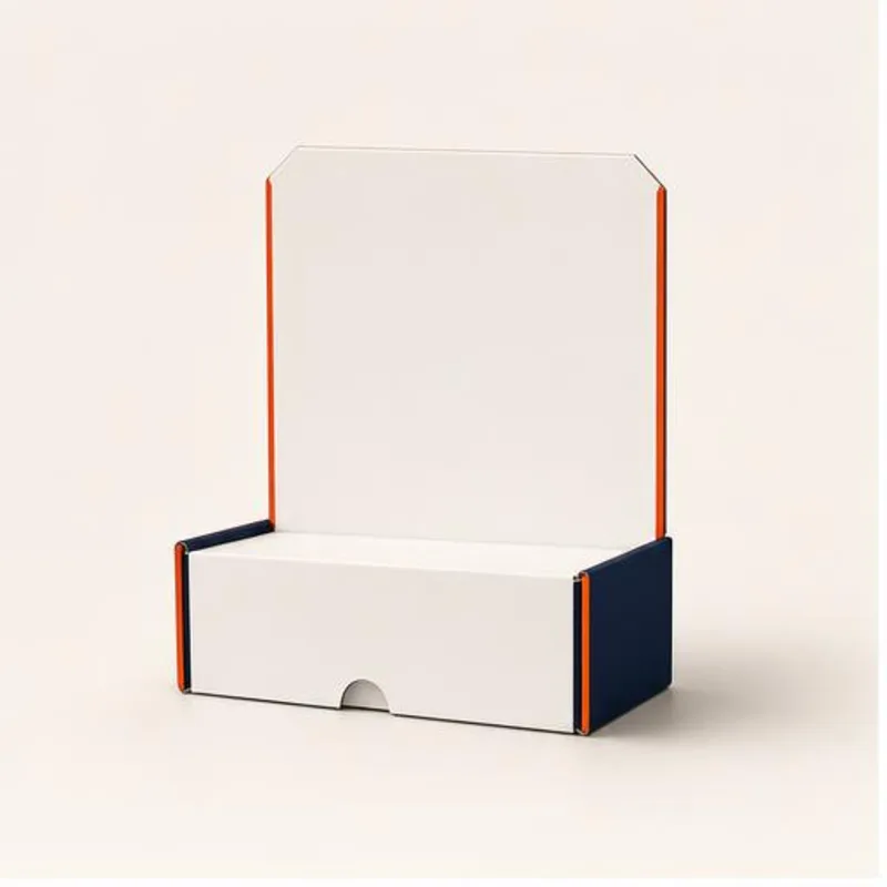 Four Corner With Display Lid Boxes box template