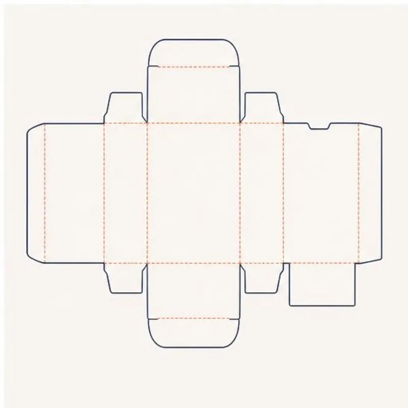 Full Flap Auto Bottom Boxes — flat dieline layout with fold and cut lines