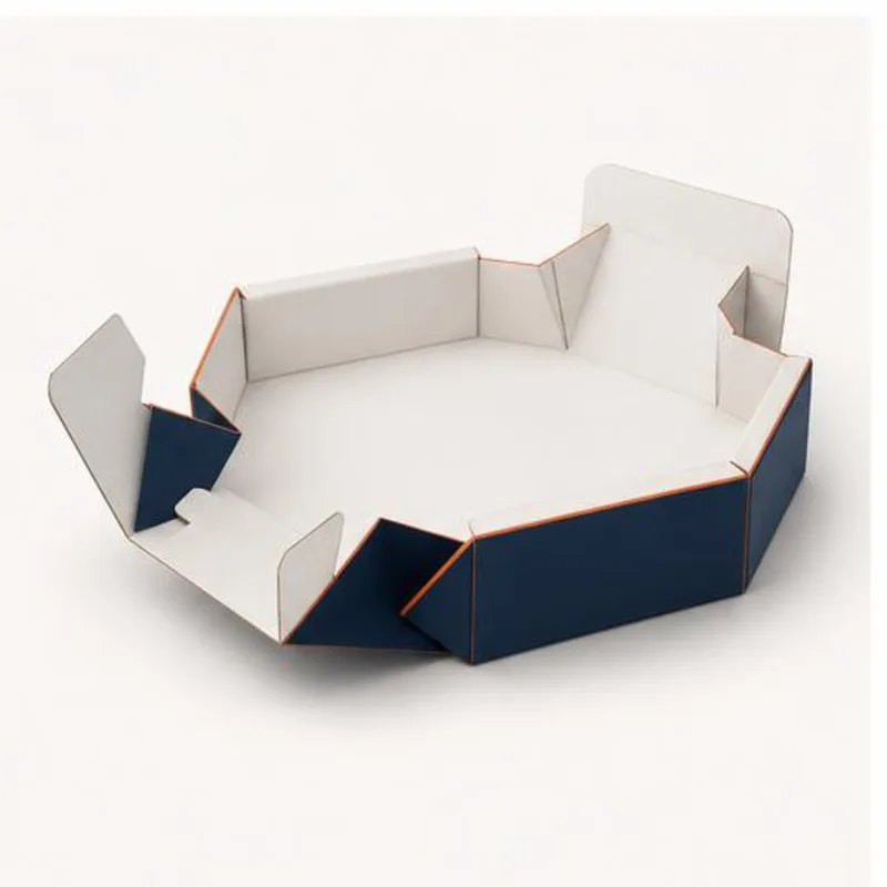 Hexagon Tray Boxes — assembly and construction view