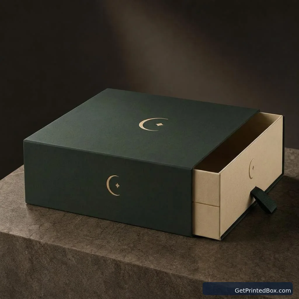 Flat-Pack Luxury Gift Set — alternate angle showing the box structure and side panels