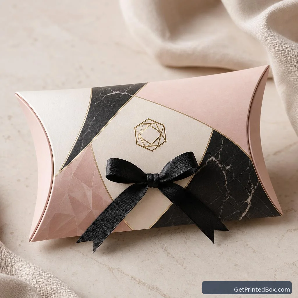 Boutique Accessories Pillow Pack — printed packaging with a fictional brand identity