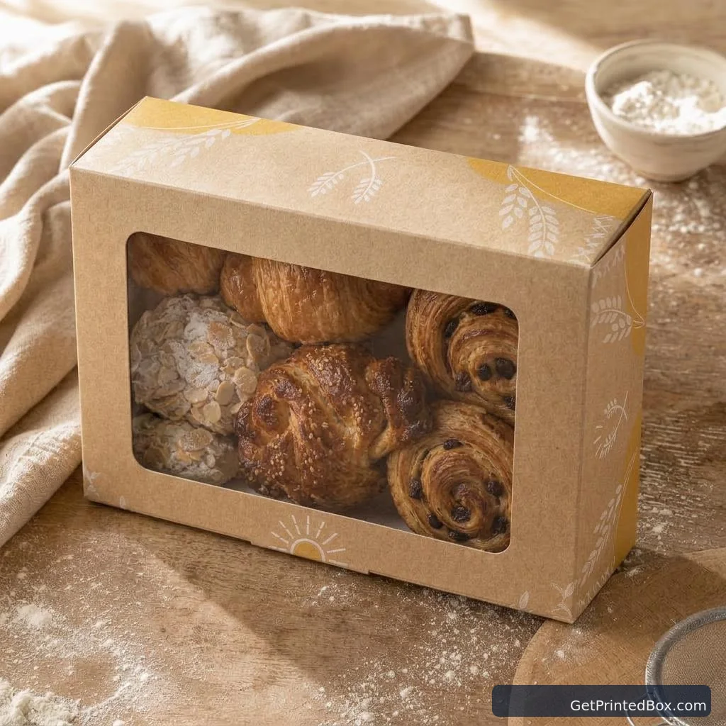 Natural Bakery Window Carton Range — alternate angle showing the box structure and side panels