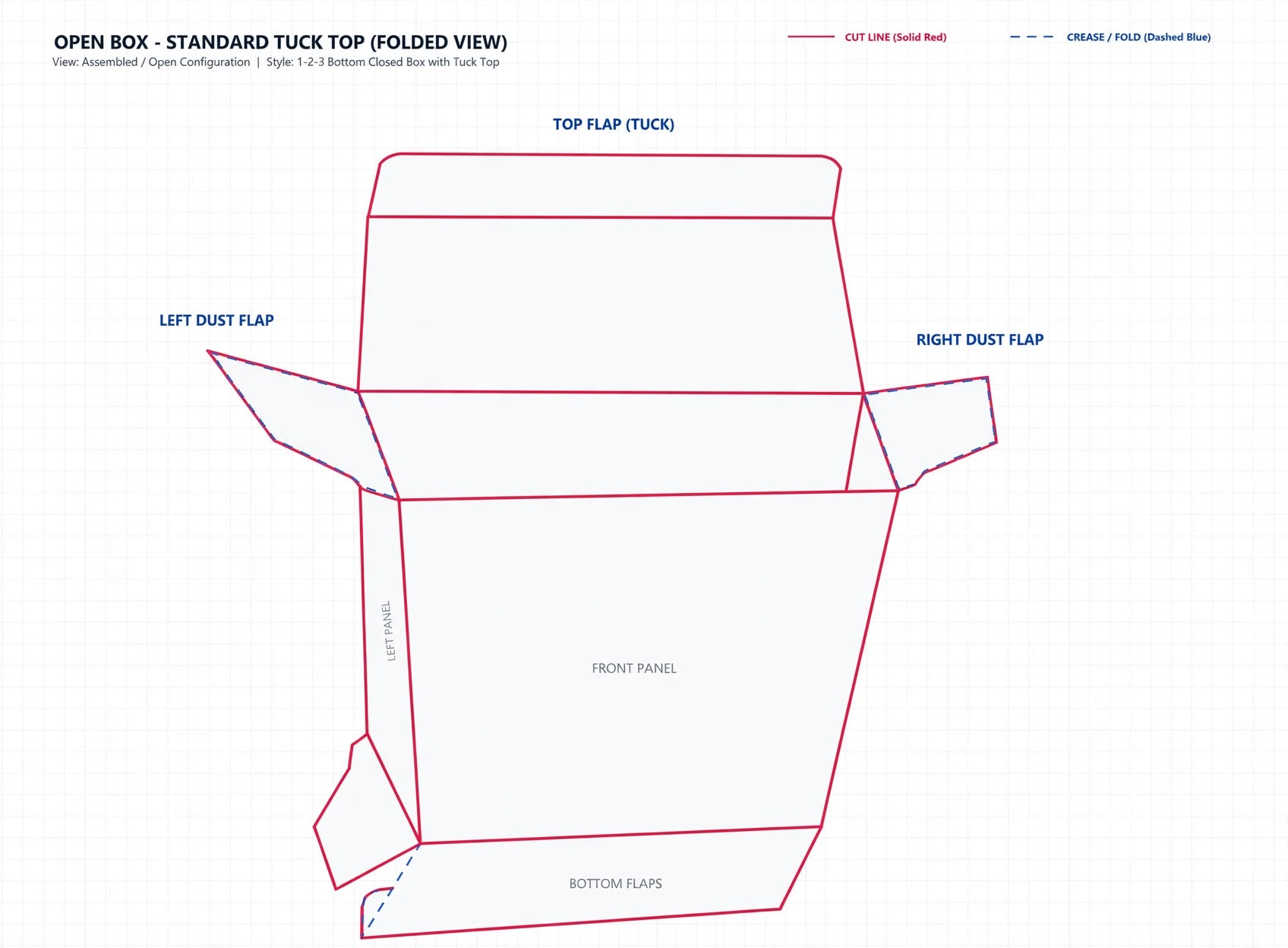 bonbon box dieline template 1