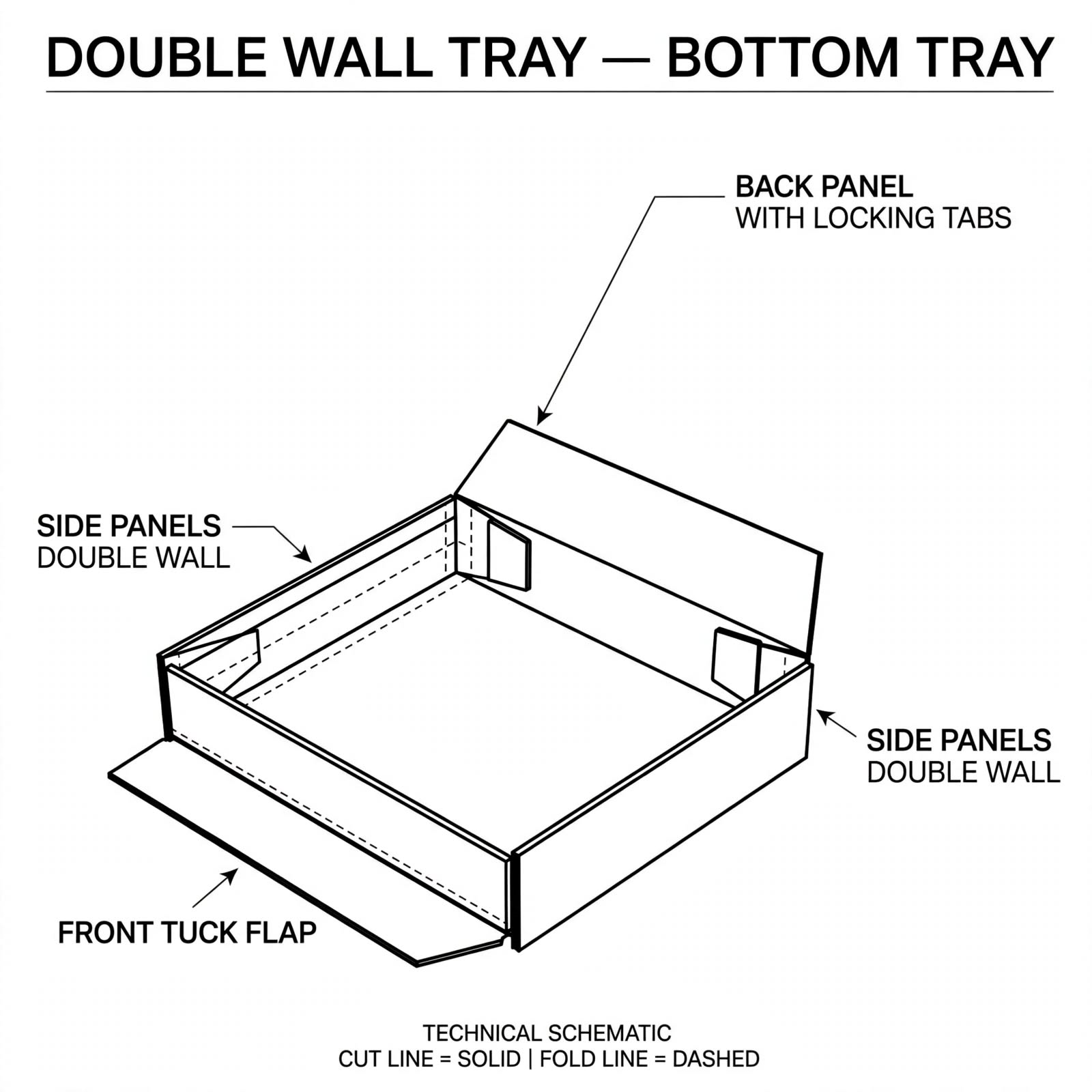 custom double wall tray boxes
