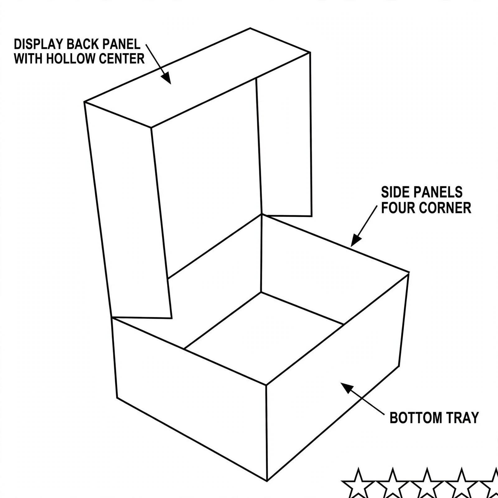 Four Corner Boxes box template