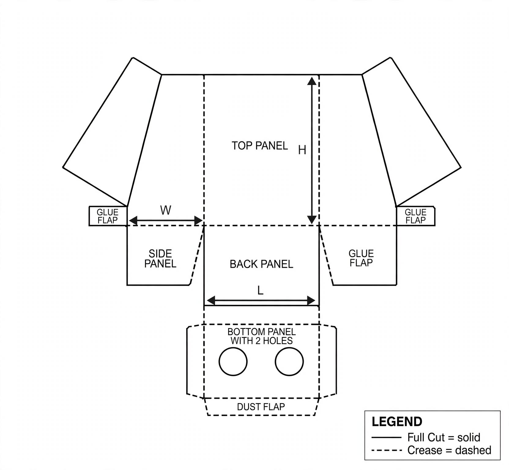 display boxes with punch partition 1