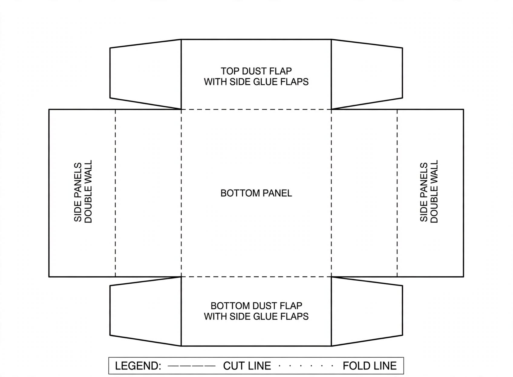 Double Wall Tray Lid Boxes box template