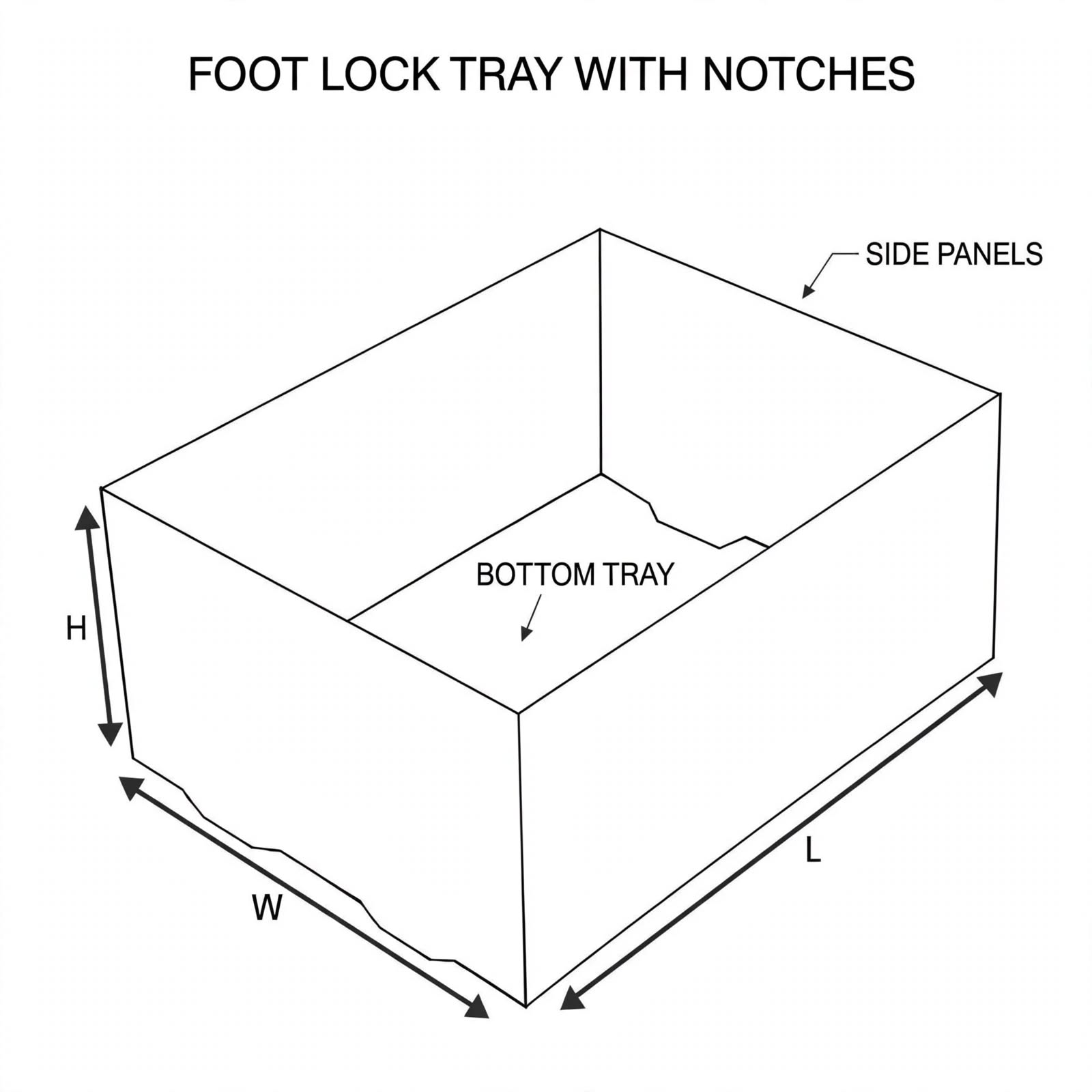 foot lock tray boxes