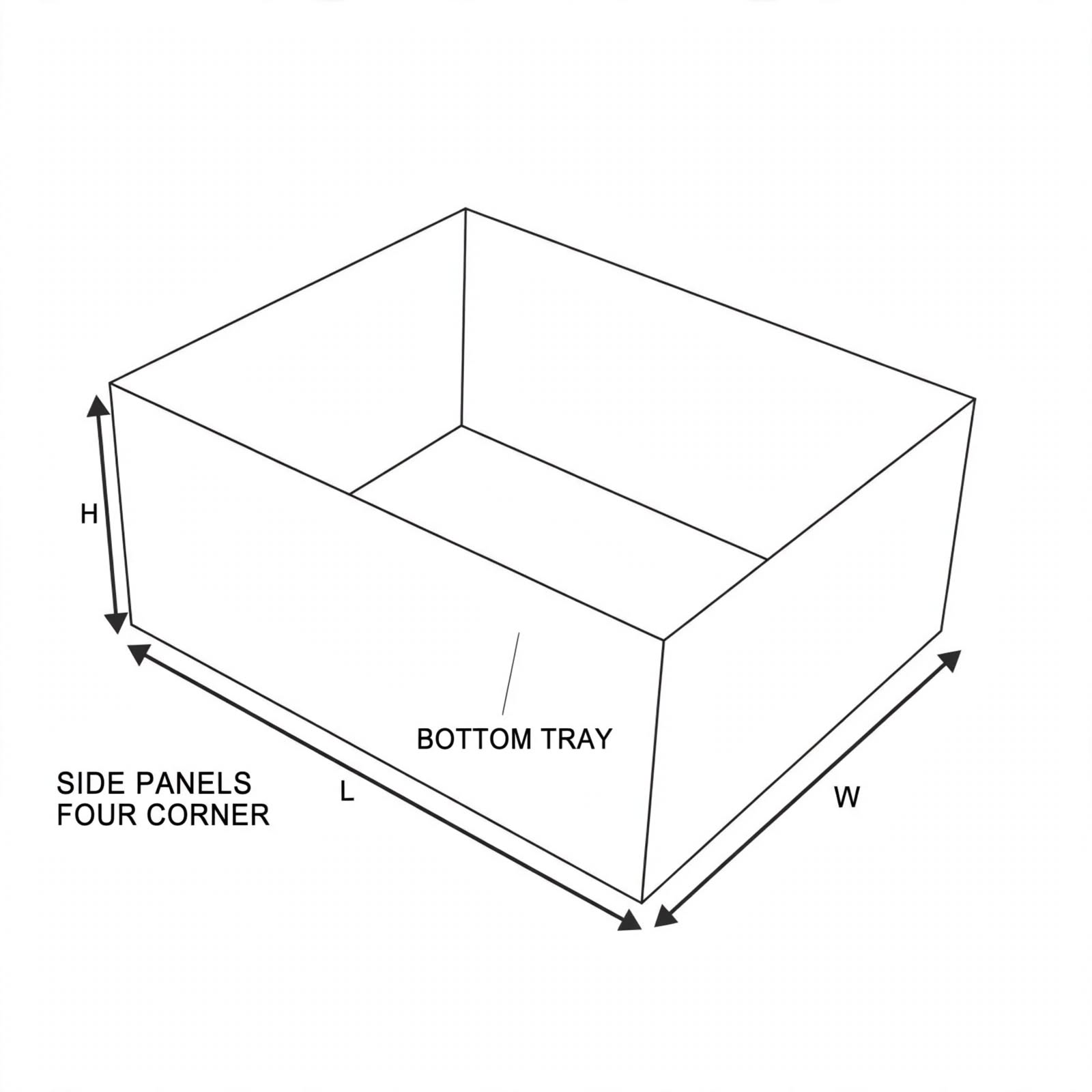 four corner tray box