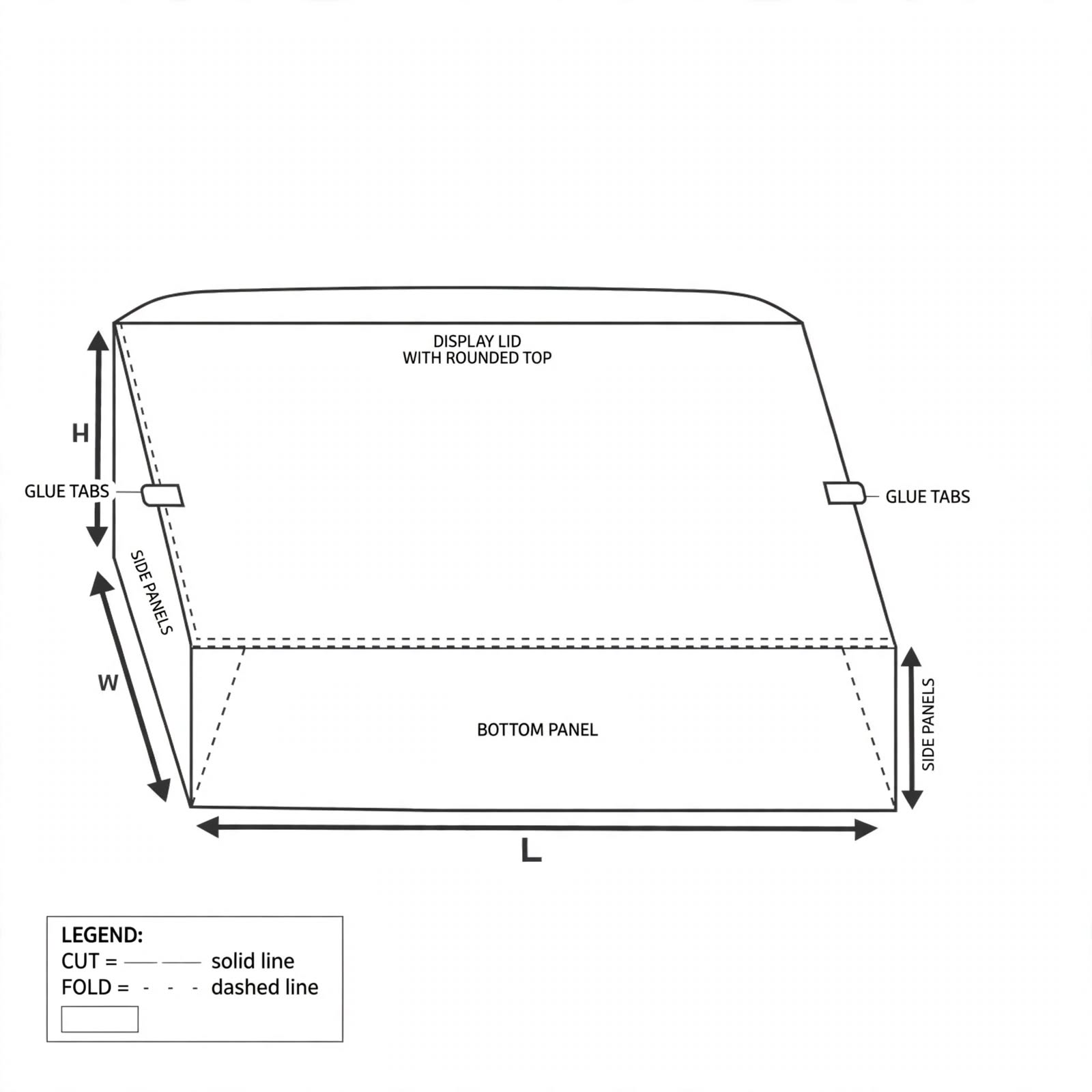four corner with display lid boxes