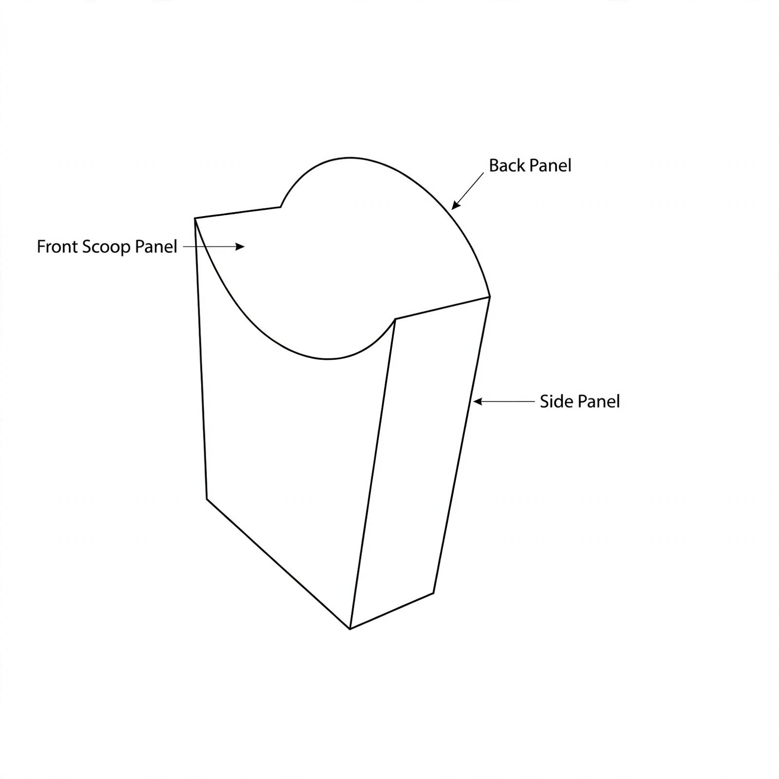 French Fry Boxes box template