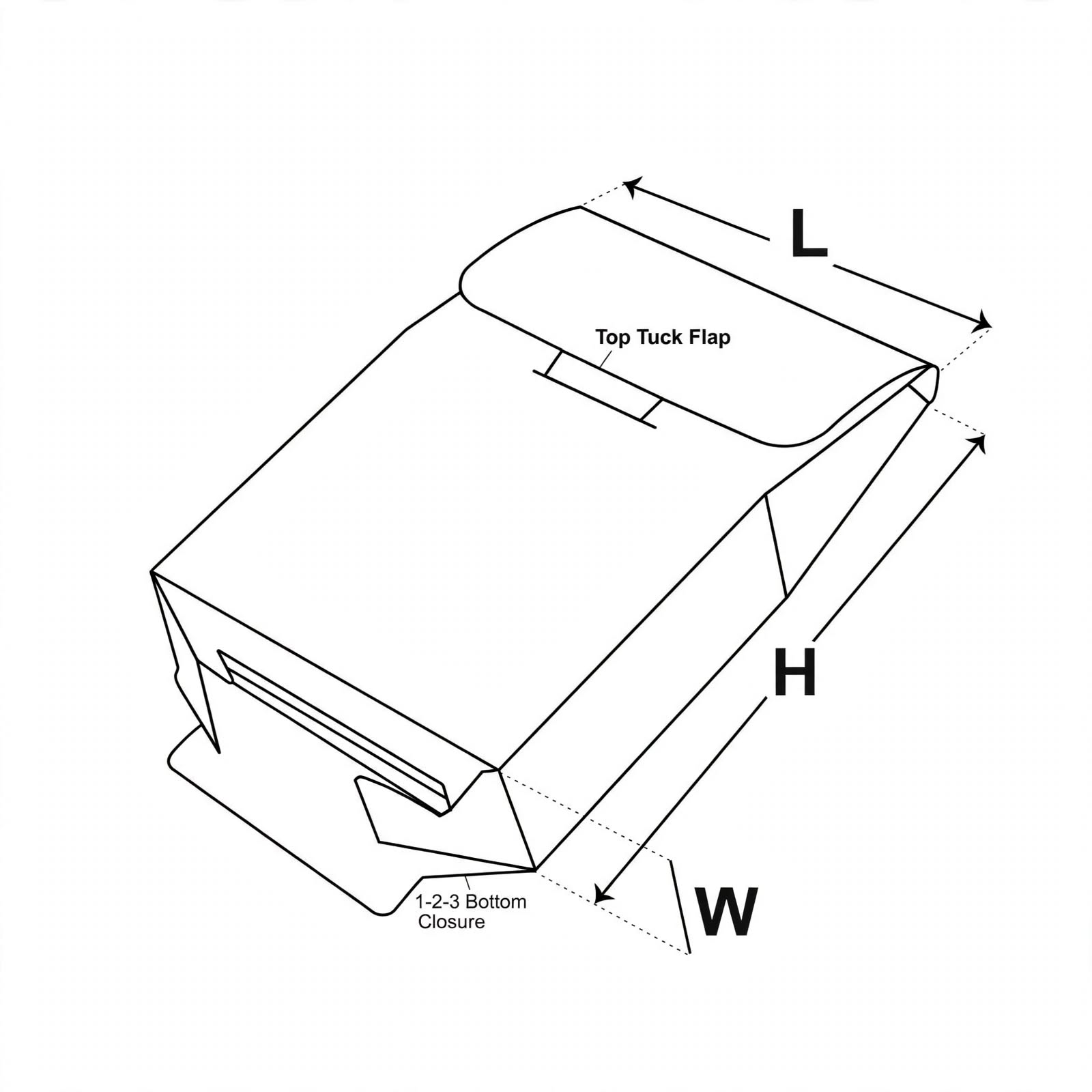 Gable Bag 1-2-3 Bottom Boxes box template