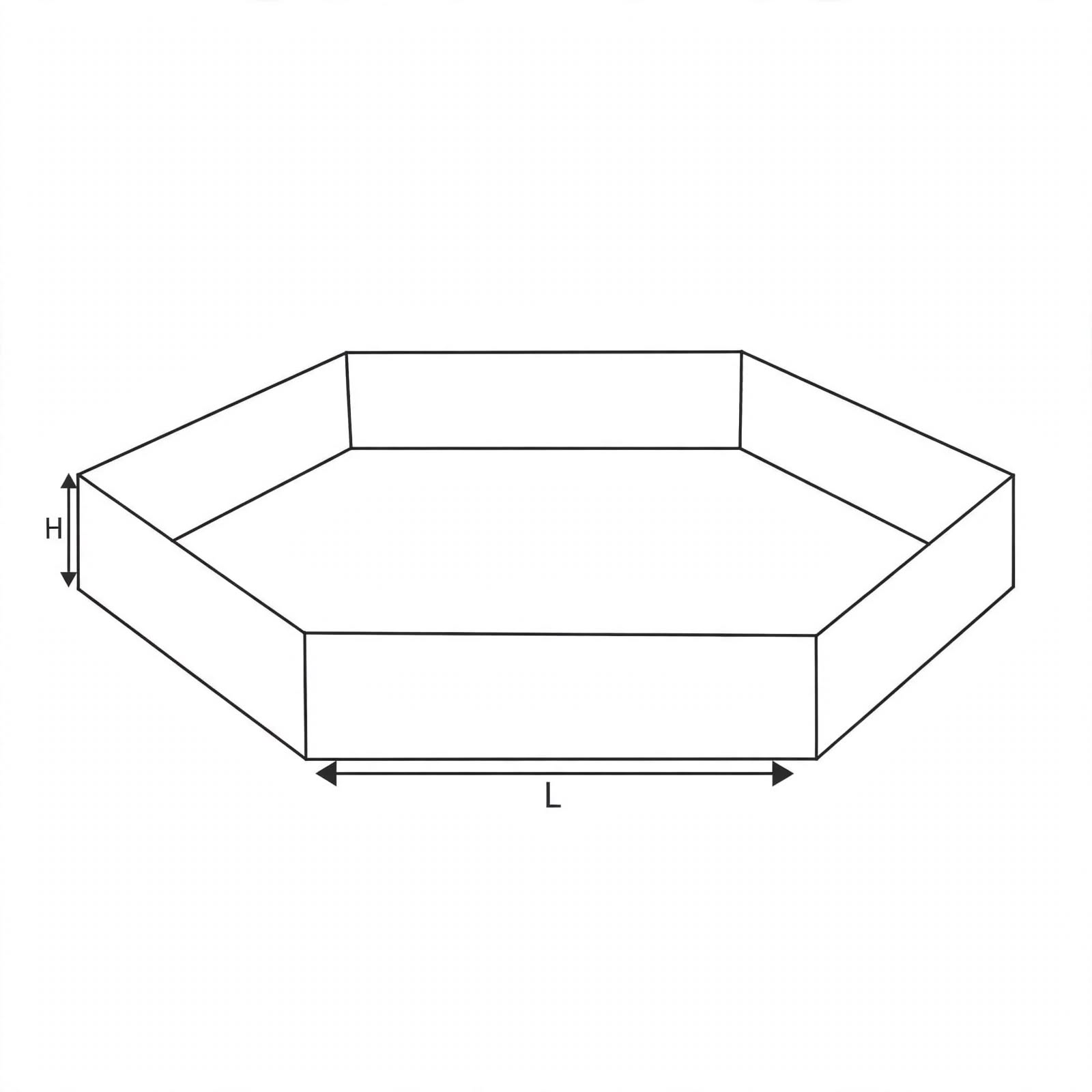 Hexagon Tray Boxes box template