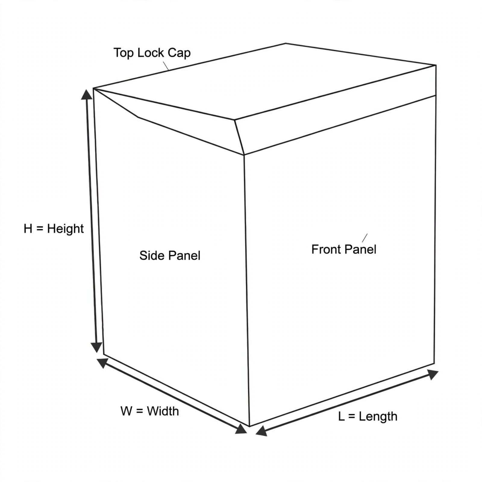Lock Cap 1-2-3 Bottom Boxes box template
