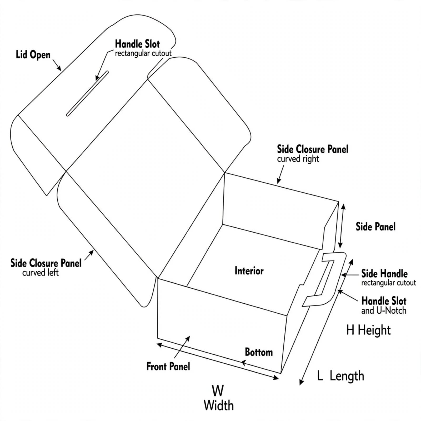 mailer box with handle